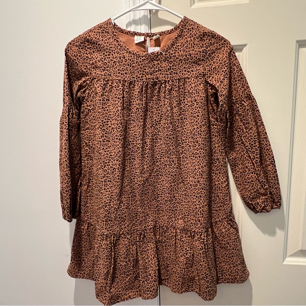 GAP Kids leopard print smocked dress NWT